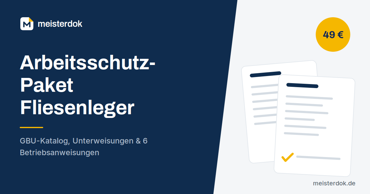 Arbeitsschutz-Paket Fliesenleger