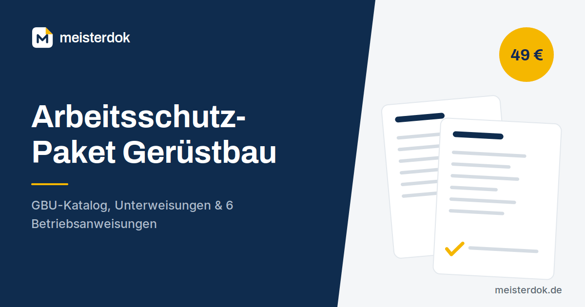 Arbeitsschutz-Paket Gerüstbau