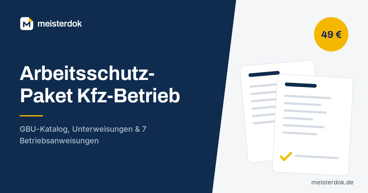Arbeitsschutz-Paket Kfz-Betrieb
