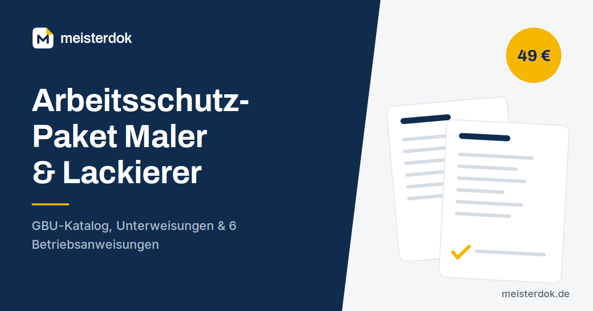 Arbeitsschutz-Paket Maler & Lackierer