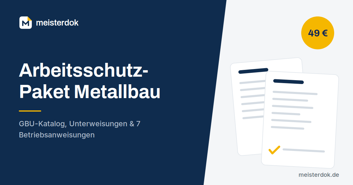 Arbeitsschutz-Paket Metallbau