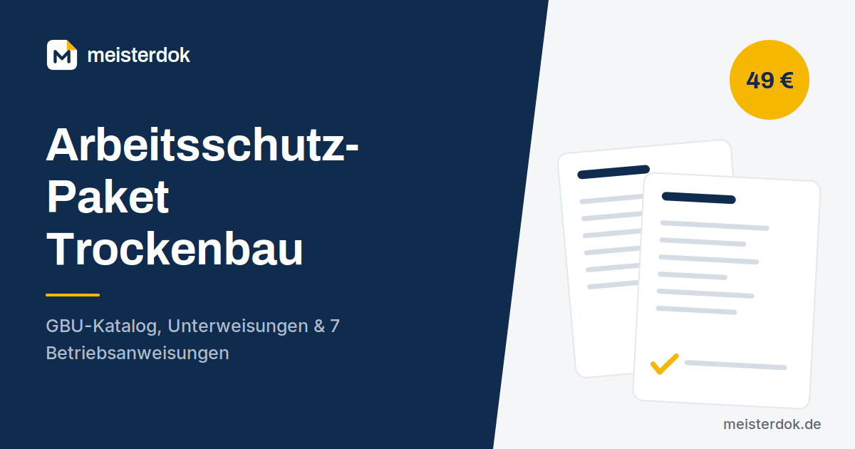 Arbeitsschutz-Paket Trockenbau